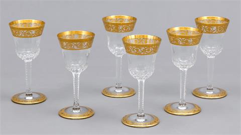 Six liqueur glasses, France, 2nd half of 20th c
