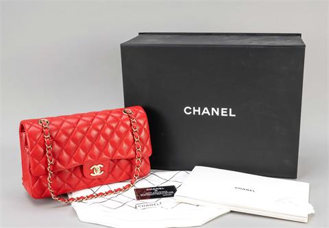 Chanel, Red Quilted Caviar Lea