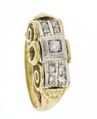 Brillant-Ring um 1940 GG/WG 58