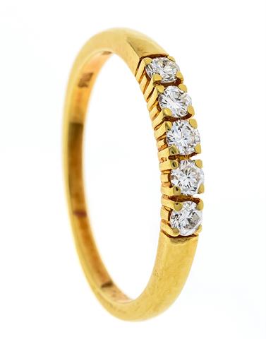 Brillant-Ring GG 585/000 mit 5