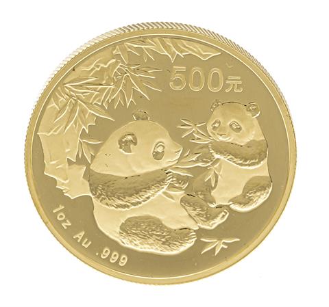 Goldmünze, China, Panda, 500 Y
