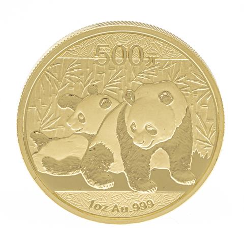 Goldmünze, China, Panda, 500 Y