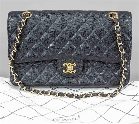 Chanel, Black Quilted Caviar L