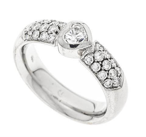 Diamantherz-Brillant-Ring WG 750/000