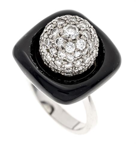 Pavet-Brillant-Ring WG 750/000 mit e