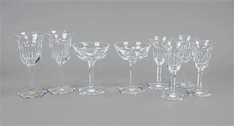 Mixed lot of eight glasses, 20th cent