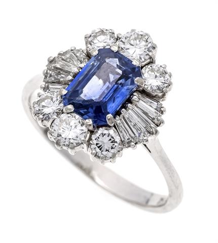 Sapphire-brilliant ring WG 750/000 wi
