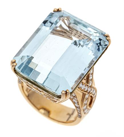 Aquamarine-brilliant ring RG 750/000