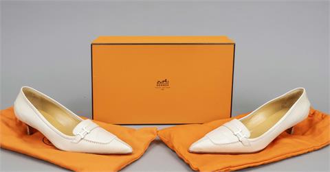 Hermes, pumps, sand-colored leather,