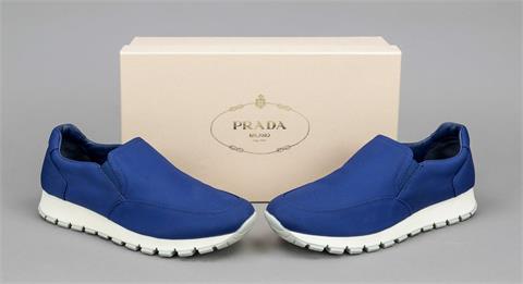 Prada, low top sneaker, navy blue nyl