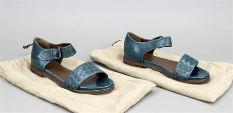 Bottega Veneta, sandals, petrol-color