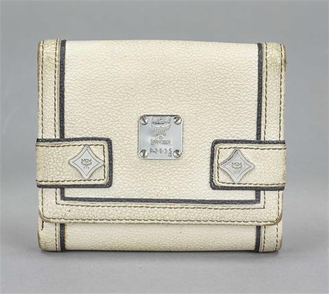MCM, vintage wallet, sand-colored gra