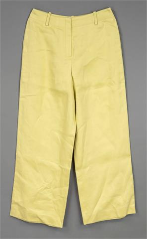 Hermes, trousers, pale yellow linen,
