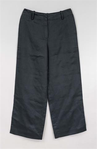 Hermes, trousers, solid black linen,