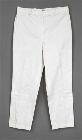 Hermes, trousers, cream-white cotton