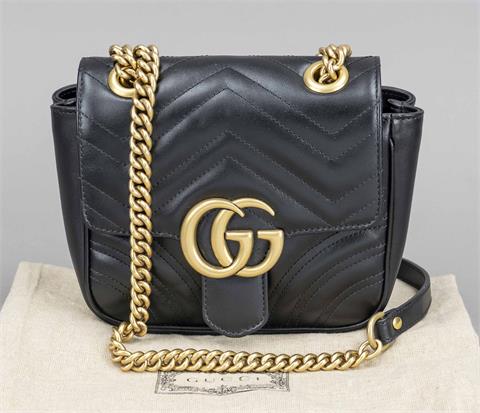 Gucci, Black Quilted Leather Marmont