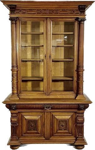 Bookcase/glass display cabinet, Juliu