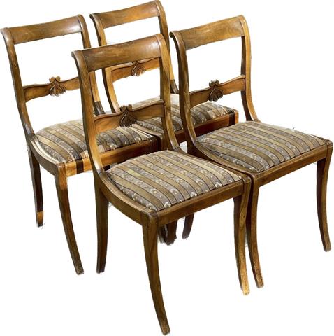 Set of 4 chairs from around 1900, wal