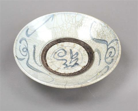 Plate FU, China, Swatow ware, stonewa