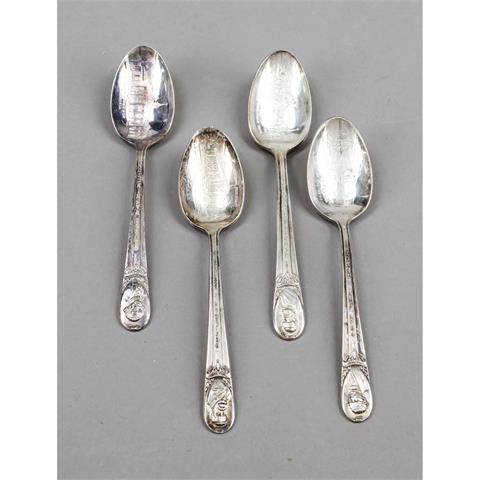 34 Souvenir spoons, USA, 20th c