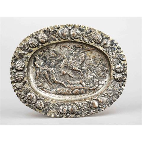 Oval decorative tray, late 19th