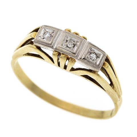 Riviére diamond ring GG/WG 585/