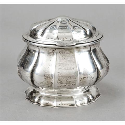 Oval lidded sugar bowl, German,