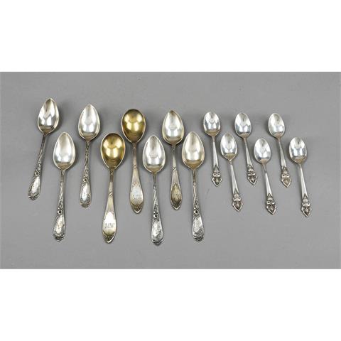 A collection of eight teaspoons
