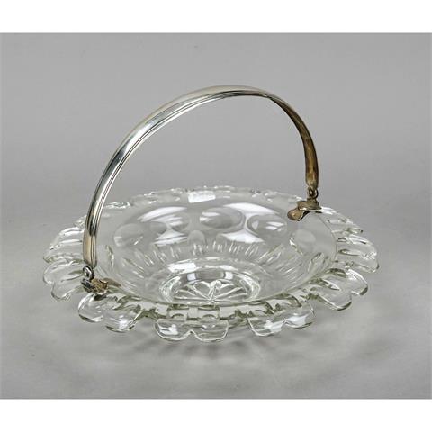 Round bowl with silver handle m