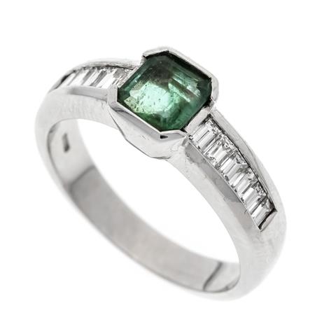 Smaragd-Diamant-Ring WG 750/000