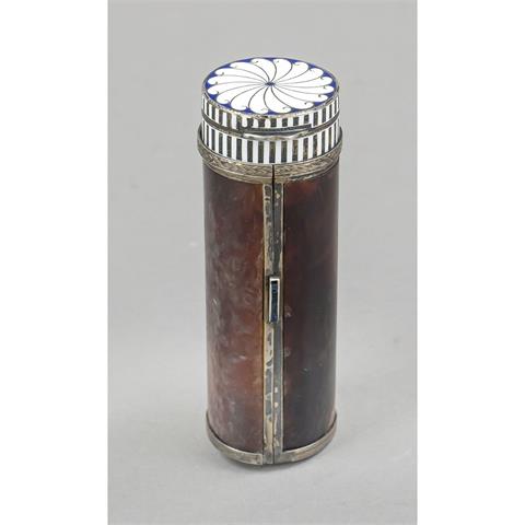 Cylindrical cigarette case with