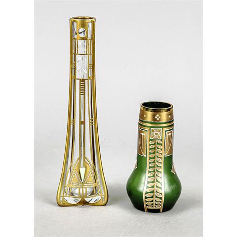 Two Art Nouveau vases, c. 1900,