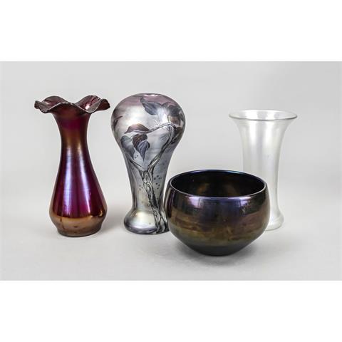 Three vases and a bowl, 2nd hal
