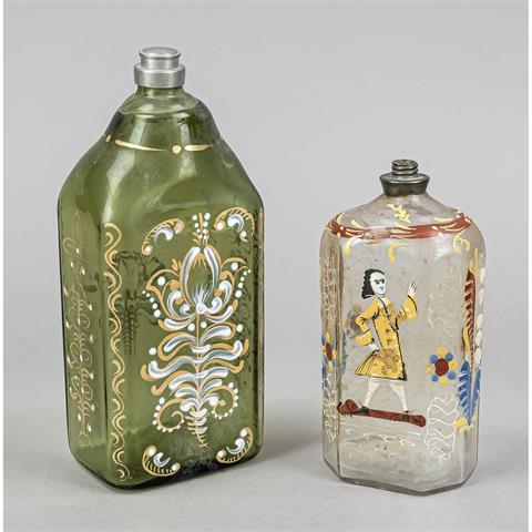 Two bottles, 18th/19th century,