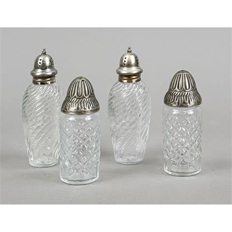 Two pairs of shakers, 20th cent