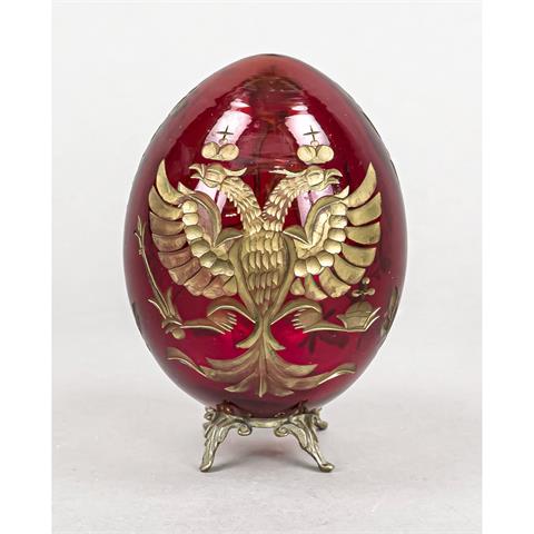 Decorative egg, Russia, red gla