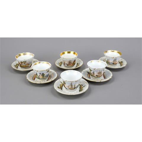 Six cups with saucer, France, 1