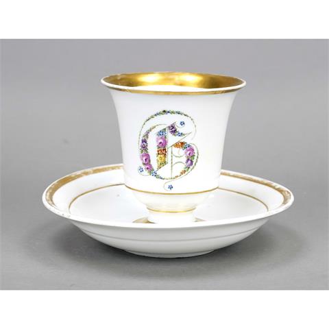Cup and saucer, Meissen, 19th c