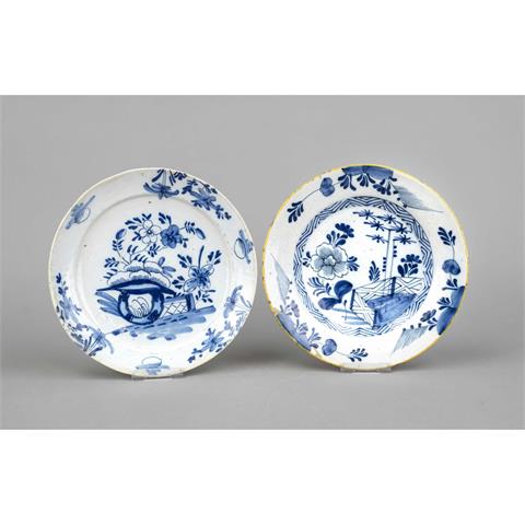 Two plates, Delft, 18th/19th ce