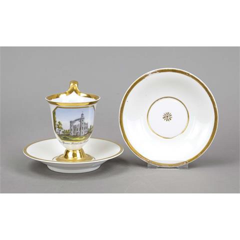 View cup with saucer, KPM Berli