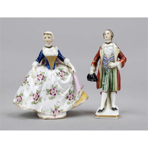 A pair of figural perfume bottl