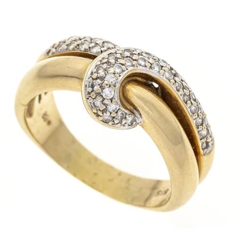 Pavé diamond ring GG/WG 585/000