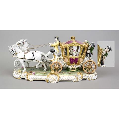Large rococo carriage with two