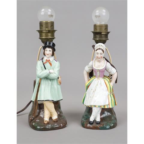 Pair of figural lamp bases as p