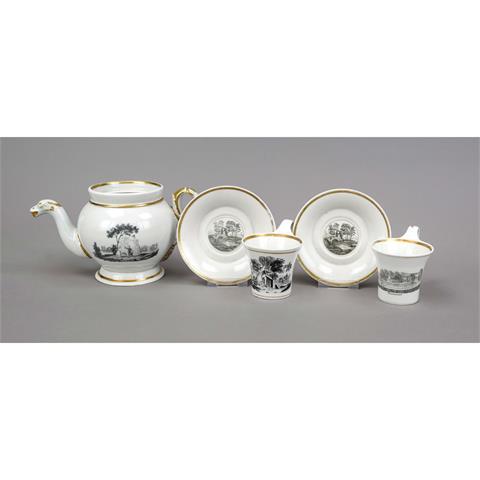 Mixed lot of 5 pieces, 19th cen