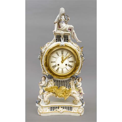 A large decorative mantel clock
