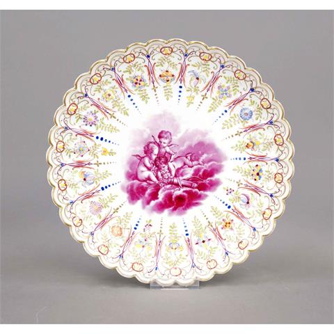 Large fan-shaped bowl, Meissen,