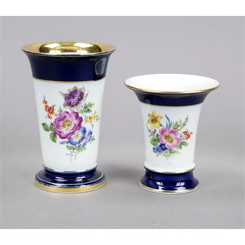 Two vases, Meissen, 20th centur