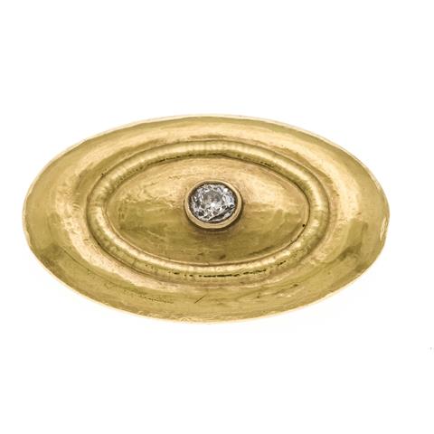 Oval shield brooch GG 900/000 w