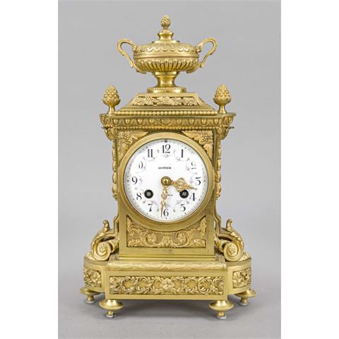 Table clock, fire-gilt bronze,